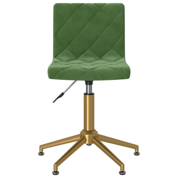 vidaXL Chaises pivotantes &agrave; manger lot de 4 vert fonc&eacute; velours