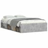 vidaXL Cadre de lit sans matelas gris b&eacute;ton 120x190 cm