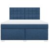 vidaXL Sommier &agrave; lattes de lit avec matelas Bleu 180x200 cm Tissu