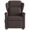 vidaXL Fauteuil inclinable de massage Marron fonc&eacute; Tissu