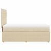 vidaXL Sommier &agrave; lattes de lit et matelas Cr&egrave;me 90x190 cm Tissu