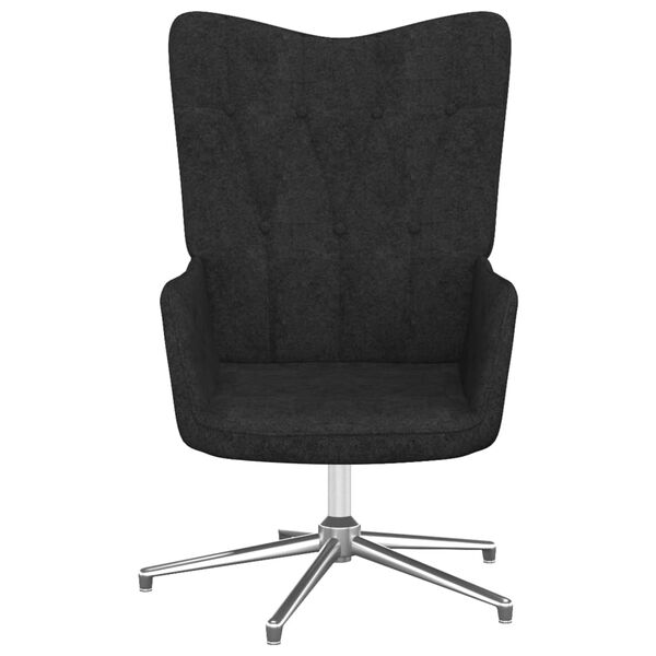 vidaXL Chaise de relaxation Noir Tissu