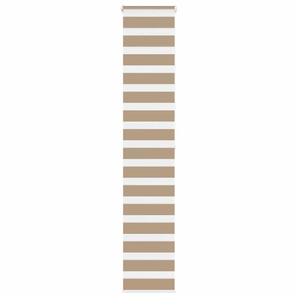 vidaXL Store z&egrave;bre marron sable largeur du tissu 35,9 cm polyester