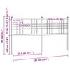 vidaXL T&ecirc;te de lit de remplacement m&eacute;tal blanc 160 cm
