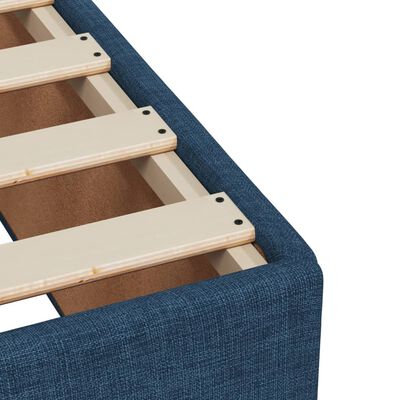 vidaXL Sommier à lattes de lit avec matelas Bleu 120x200 cm Tissu