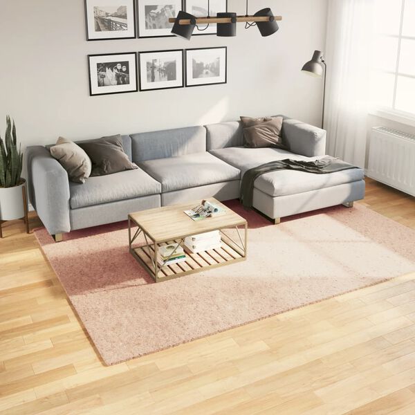 vidaXL Tapis HUARTE &agrave; poils courts doux lavable rouge clair 200x280 cm