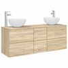 vidaXL Ensemble d'armoire de salle de bain 3 pc Ch&ecirc;ne Sonoma
