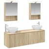 vidaXL Ensemble d'armoire de salle de bain 5 pcs Ch&ecirc;ne Sonoma