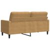vidaXL Canap&eacute; &agrave; 2 places Marron 140 cm Velours