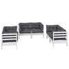 vidaXL Salon de jardin 6 pcs avec coussins bois de pin massif