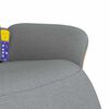 vidaXL Fauteuil inclinable de massage et repose-pieds gris clair tissu