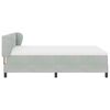 vidaXL Lit &agrave; ressorts avec matelas Gris clair 140 x 200 cm Velours