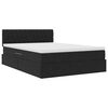 vidaXL Lit de Rangement avec matelas Noir 140 x 190 cm Velours