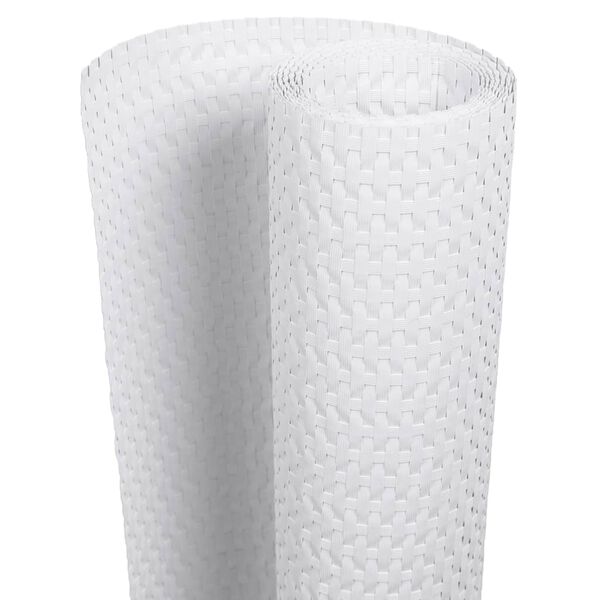 vidaXL Paravent de balcon blanc 400x100 cm r&eacute;sine tress&eacute;e