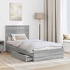 vidaXL Lit de Rangement Gris Sonoma 75 x 190 cm Bois d'ing&eacute;nierie