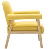 vidaXL Fauteuil jaune tissu