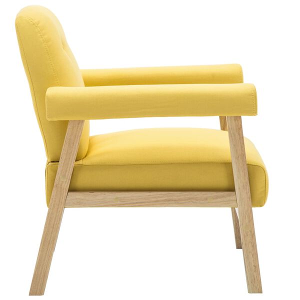 vidaXL Fauteuil jaune tissu