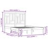 vidaXL Cadre de lit sans matelas blanc 120x190 cm bois massif