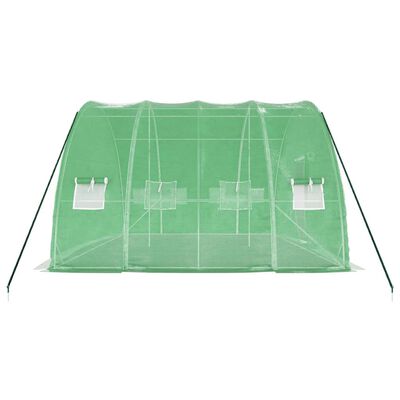 vidaXL Serre avec cadre en acier vert 24 m² 6x4x2,85 m