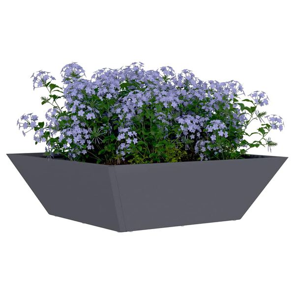 vidaXL Cache-pot de jardin 5 pcs Anthracite 50 x 50 x 15 cm