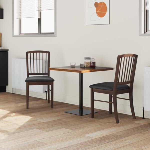 vidaXL Chaises de salle &agrave; manger 2 pcs Marron Clair 50 x 52,5 x 91 cm