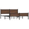vidaXL Cadre de lit en m&eacute;tal sans matelas ch&ecirc;ne marron 183x213 cm