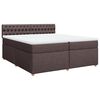 vidaXL Sommier &agrave; lattes de lit avec matelas Marron fonc&eacute; 200x200 cm