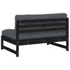 vidaXL Canap&eacute; central 120x80 cm noir bois de pin massif