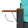 vidaXL Salon de jardin 7 pcs avec coussins noir r&eacute;sine tress&eacute;e