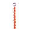 vidaXL Corde de travail Orange 6 mm 25 m Polypropyl&egrave;ne