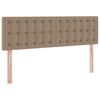 vidaXL Lit avec rangement et LED avec matelas Cappuccino 140 x 190 cm