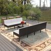 vidaXL Salon de jardin 8 pcs avec coussins r&eacute;sine tress&eacute;e noir