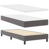 vidaXL Lit à ressorts avec matelas Gris 90 x 190 cm Simili cuir