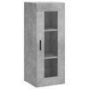 vidaXL Buffet haut Gris b&eacute;ton 34,5x34x180 cm Bois d'ing&eacute;nierie