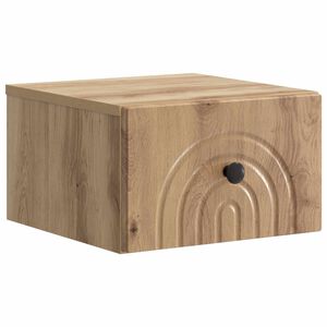 vidaXL Cabinet de chevet mural Ch&ecirc;ne artisanal 33 x 34,5 x 20 cm