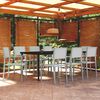 vidaXL Ensemble &agrave; manger de jardin 9 pcs Blanc