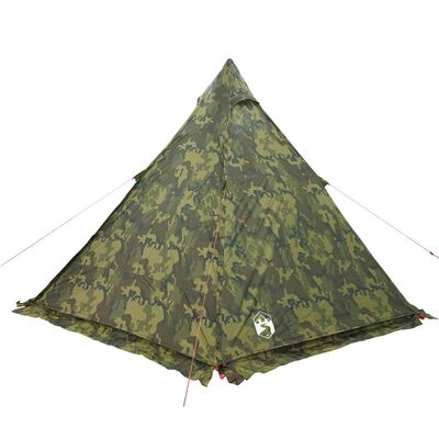 vidaXL Tente familiale tipi 6 personnes camouflage imperméable