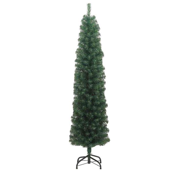 vidaXL Sapin de No&euml;l artificiel Vert 210 cm PVC et acier et plastique