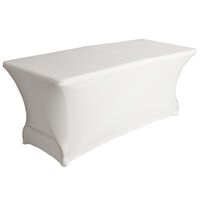 Perel Nappe de table rectangulaire extensible Blanc