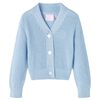 Cardigan pour enfants tricot&eacute; bleu 140