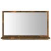 vidaXL Miroir de bain Ch&ecirc;ne fum&eacute; 60x10,5x37 cm Bois d'ing&eacute;nierie