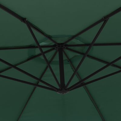 vidaXL Parasol de jardin en porte-à-faux 3,5 m vert