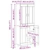 vidaXL Haut Armoire 2 pcs Ch&ecirc;ne artisanal Bois d'ing&eacute;nierie