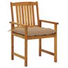 vidaXL Chaises de jardin avec coussins lot de 4 Bois d'acacia massif