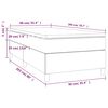 vidaXL Sommier &agrave; lattes de lit avec matelas Bleu fonc&eacute; 90x200 cm