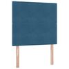 vidaXL Lit avec rangement et LED Bleu fonc&eacute; 90 x 190 cm Velours