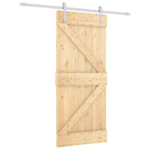 vidaXL Porte coulissante 90 x 210 cm Bois de pin massif