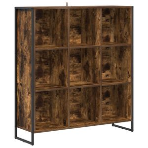 vidaXL Biblioth&egrave;que 99,5 x 30 x 108,5 cm Bois d'ing&eacute;nierie Ch&ecirc;ne Fum&eacute;