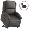 vidaXL Fauteuil inclinable &eacute;lectrique gris cuir v&eacute;ritable
