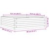 vidaXL Jardini&egrave;re 80x80x23 cm bois de pin impr&eacute;gn&eacute;